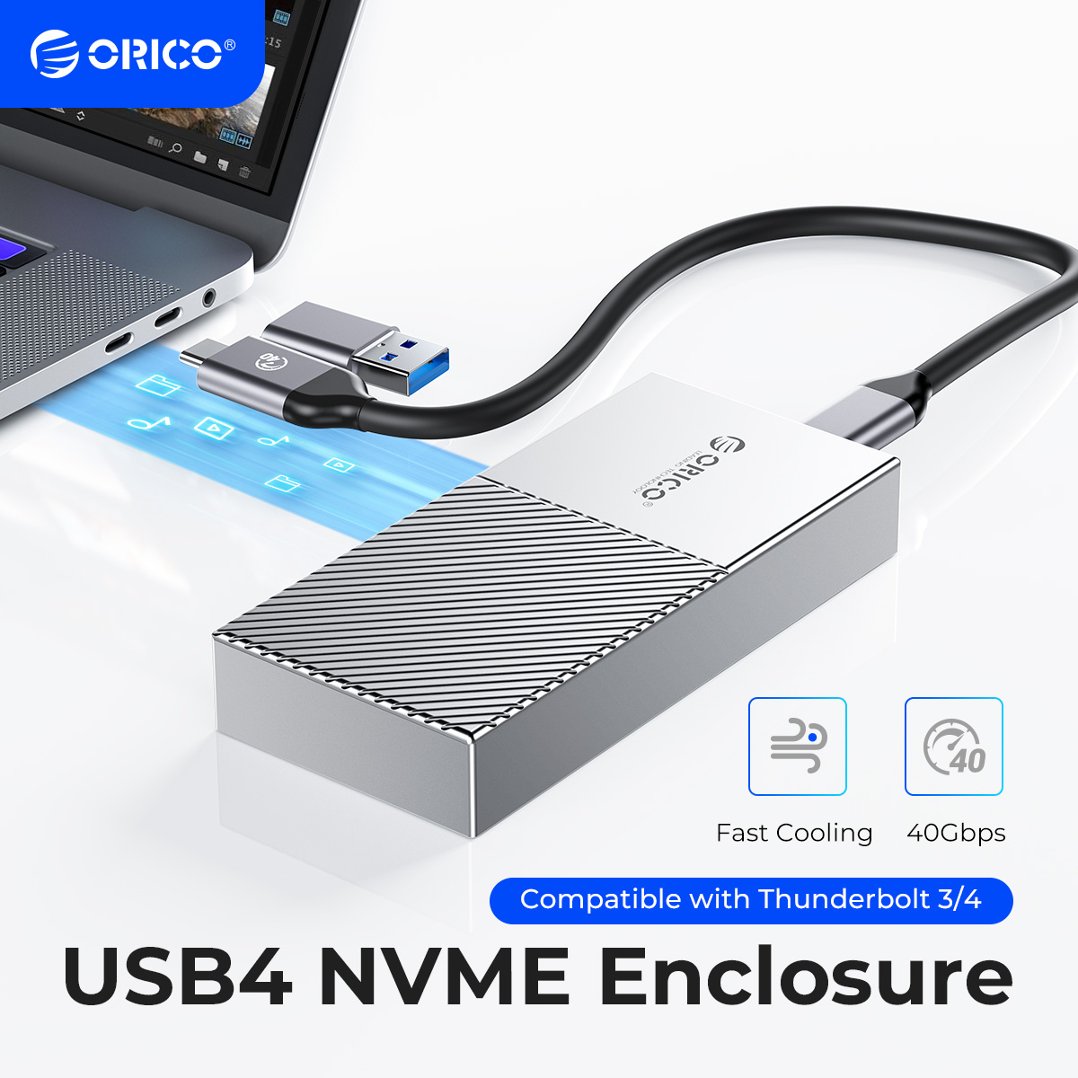 Thunderbolt 4 External Ssd 4Tb - ORICO USB4 NVMe SSD-behuizing 40 Gbps