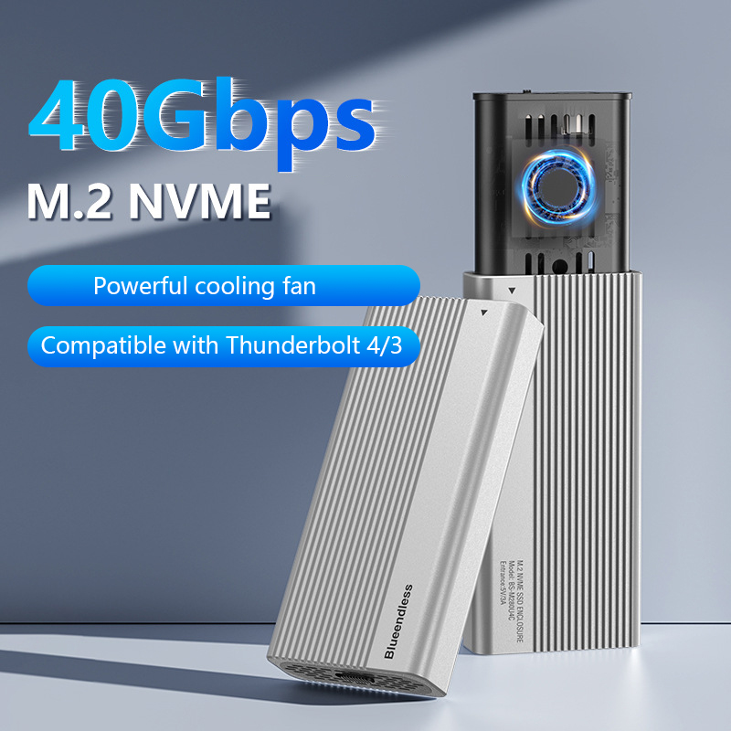 Usb4 40Gbps External Ssd 8Tb - Draagbare USB4 M.2 NVMe SSD-behuizing voor