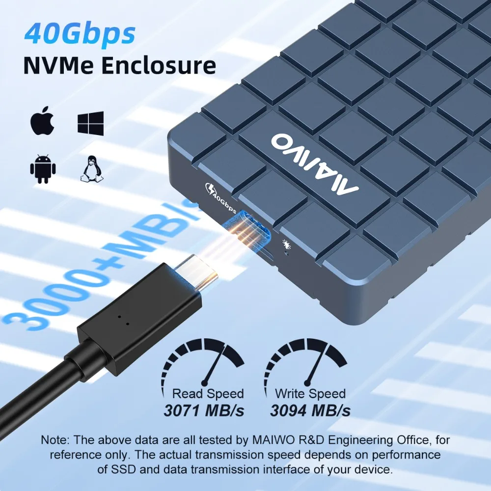 Maiwo Usb 4.0 40Gbps M.2 Nvme  - Usb4 40Gbps External Ssd 8Tb recensie en prijs